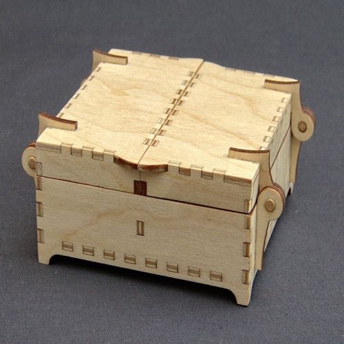 طرح پروژه برش لیزر cnc جعبه چوبی - laser cut cnc project wooden box ve - برای دستگاه CNC چوب و لیزر (سی ان سی)