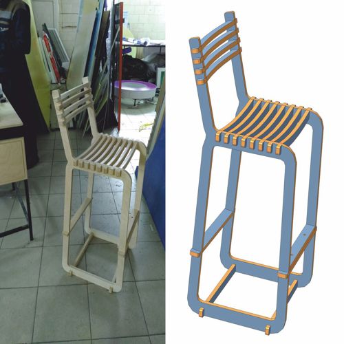 طرح صندلی ویندزور برش لیزر cnc - laser cut cnc windsor chair ve - برای دستگاه CNC چوب و لیزر (سی ان سی)