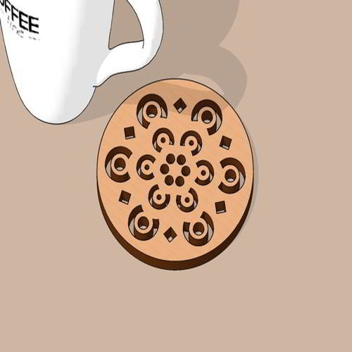 طرح طراحی زیرلیزری برش هزینه - laser cut coaster design ve - برای دستگاه CNC چوب و لیزر (سی ان سی)