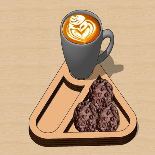 طرح سینی قهوه برش لیزری - laser cut coffee organizer tray 1 - برای دستگاه CNC چوب و لیزر (سی ان سی)