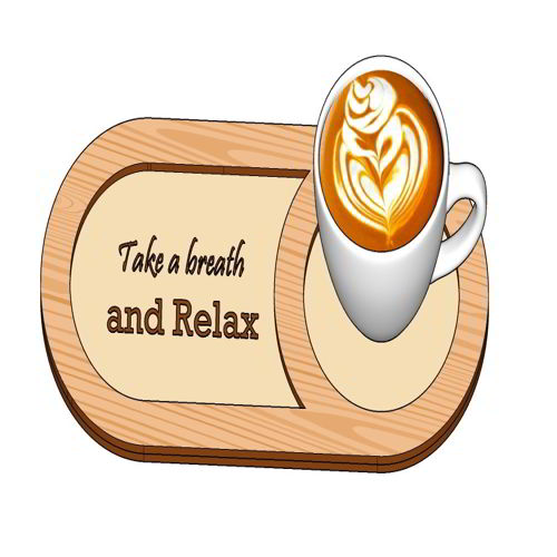 طرح سینی قهوه برش لیزری - laser cut coffee organizer tray ve - برای دستگاه CNC چوب و لیزر (سی ان سی)
