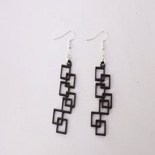 طرح گوشواره مدرن برش لیزری طرح - laser cut contemporary earring design - برای دستگاه CNC چوب و لیزر (سی ان سی)