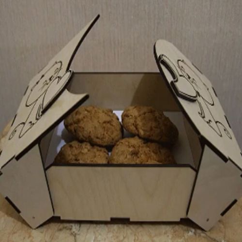 طرح برش لیزری کوکی جعبه - laser cut cookies box - برای دستگاه CNC چوب و لیزر (سی ان سی)