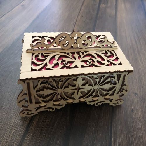 طرح جعبه جواهرات کاردستی برش لیزری - laser cut craft jewelry box ve - برای دستگاه CNC چوب و لیزر (سی ان سی)