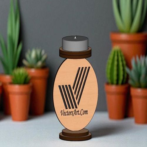 طرح جاشمعی سفارشی برش لیزری - laser cut custom candle holder ve - برای دستگاه CNC چوب و لیزر (سی ان سی)