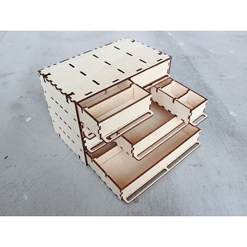 طرح قطعات قابل سفارشی برش لیزری جعبه - laser cut customizable parts box - برای دستگاه CNC چوب و لیزر (سی ان سی)