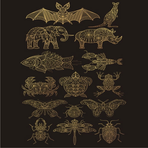 طرح برش لیزری دکور حیوانات مجموعه - laser cut decor animal set ve - برای دستگاه CNC چوب و لیزر (سی ان سی)