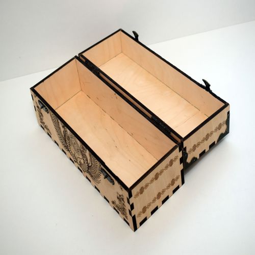 طرح جعبه تزئینی برش لیزری با پوشش پوشش - laser cut decoration box with cover ve - برای دستگاه CNC چوب و لیزر (سی ان سی)