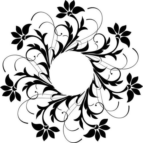 طرح برش لیزری تزئینات گل طراحی الگوی - laser cut decoration floral design pattern - برای دستگاه CNC چوب و لیزر (سی ان سی)