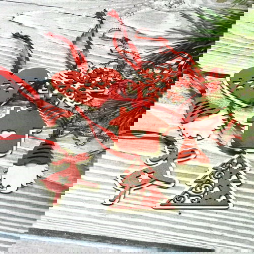 طرح اسباب‌بازی‌های چوبی تزئینی برش لیزری گوزن شمالی گنوم تزئینات - laser cut decoration toys wooden reindeer gnome ornaments ve - برای دستگاه CNC چوب و لیزر (سی ان سی)