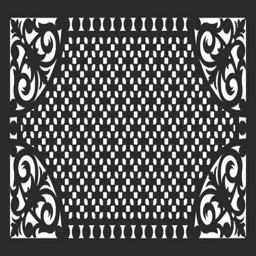 طرح برش لیزری تزئینی گریل الگو - laser cut decorative grill pattern - برای دستگاه CNC چوب و لیزر (سی ان سی)
