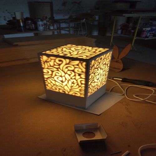 طرح چراغ خواب تزئینی برش لیزری لامپ - laser cut decorative night light lamp ve - برای دستگاه CNC چوب و لیزر (سی ان سی)