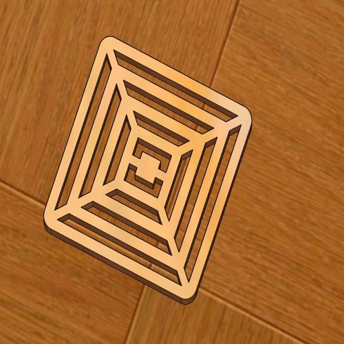 طرح زیرلیوانی مربعی تزئینی برش لیزری انتزاعی هندسی - laser cut decorative square coaster abstract geometric coasters - برای دستگاه CNC چوب و لیزر (سی ان سی)