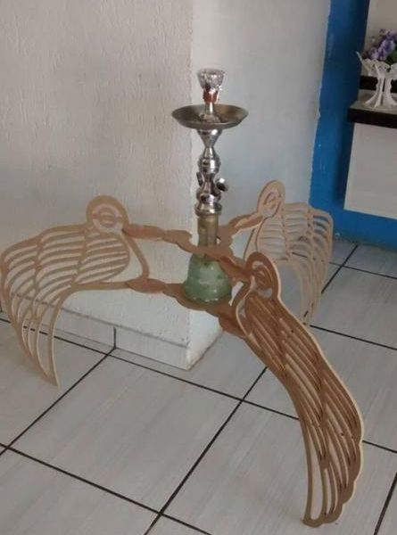 طرح پایه قلیان چوبی تزئینی برش لیزری - laser cut decorative wooden hookah base ve - برای دستگاه CNC چوب و لیزر (سی ان سی)