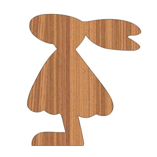 طرح برش لیزری دکوراسیون عید عید نامتمام خرگوش - laser cut decor easter unfinished bunny ve - برای دستگاه CNC چوب و لیزر (سی ان سی)