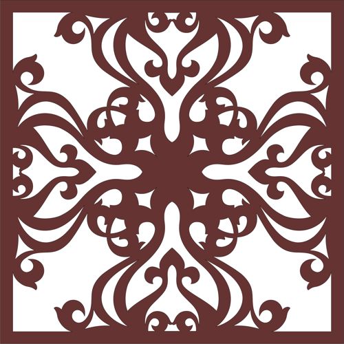 طرح درز برش لیزری دکوراسیون درز شبکه - laser cut decor seamless lattice design - برای دستگاه CNC چوب و لیزر (سی ان سی)