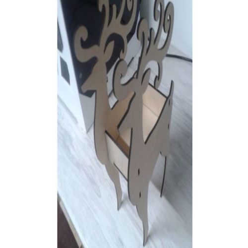طرح جعبه گوزن برش لیزری میلی متری - laser cut deer box 4mm - برای دستگاه CNC چوب و لیزر (سی ان سی)