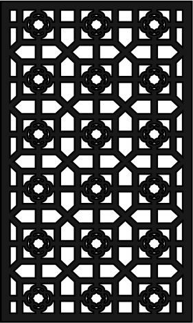 طرح برش لیزری الگوی هندسی - laser cut design seamless geometric pattern ve - برای دستگاه CNC چوب و لیزر (سی ان سی)