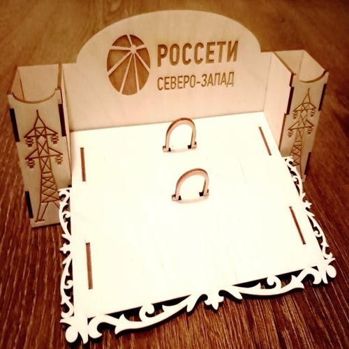 طرح تقویم رومیزی برش لیزری پایه دار با جا قلمی قاب - laser cut desk calendar base with pen holder ve - برای دستگاه CNC چوب و لیزر (سی ان سی)