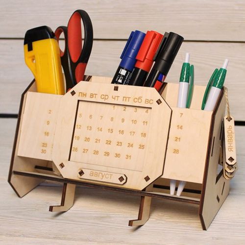 طرح laser-cut-desk-organizer-with-perpetual-calendar-unique-teacher-gifts-ve