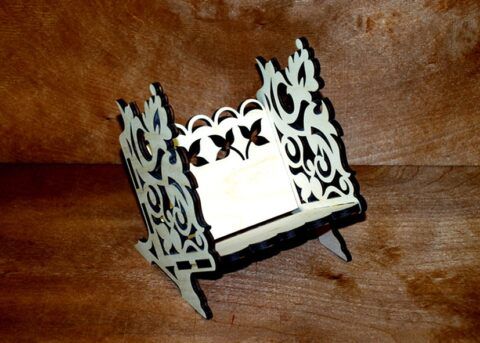 طرح برش لیزری کتاب رومیزی قفسه کتاب - laser cut desktop book shelf ve - برای دستگاه CNC چوب و لیزر (سی ان سی)