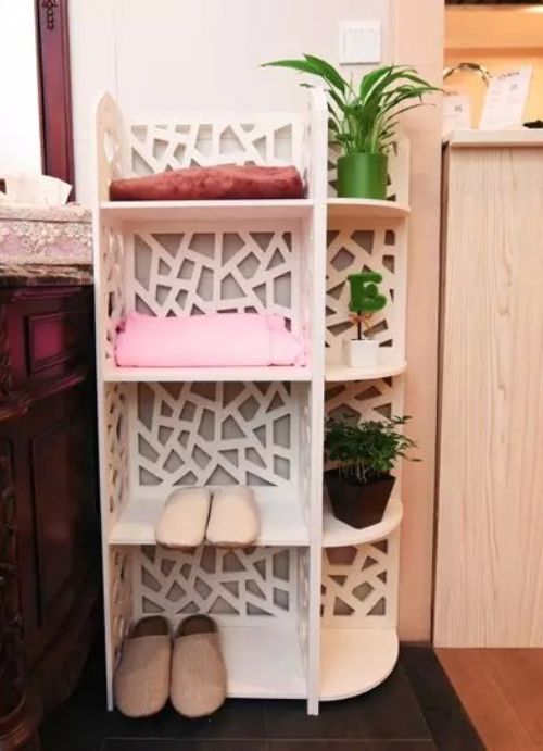 طرح قفسه نمایش برش لیزری سه بعدی پازل - laser cut display shelf 3d puzzle ve - برای دستگاه CNC چوب و لیزر (سی ان سی)