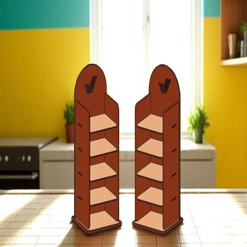 طرح قفسه نمایشگر برش لیزری چوبی سازماندهنده - laser cut display shelf wooden organizer - برای دستگاه CNC چوب و لیزر (سی ان سی)