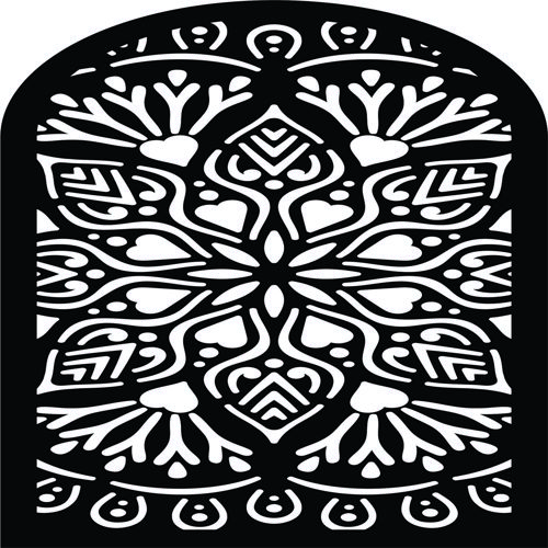 طرح برش لیزری جداکننده یکپارچه گلدار گلدار شبکه استنسیل الگو - laser cut divider seamless floral floral lattice stencil pattern - برای دستگاه CNC چوب و لیزر (سی ان سی)