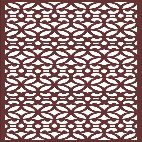 طرح جداکننده برش لیزری درز گل جلی گل - laser cut divider seamless floral jali - برای دستگاه CNC چوب و لیزر (سی ان سی)