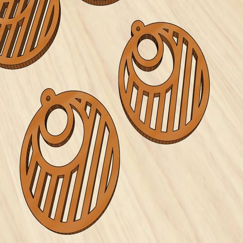 طرح گوشواره‌های دست‌ساز با برش لیزری تزئینی جواهرات - laser cut diy craft earrings decorative jewelry ve - برای دستگاه CNC چوب و لیزر (سی ان سی)