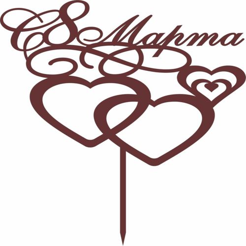 طرح برش لیزری کیک عروسی قلب دوگانه روکش - laser cut double heart wedding cake topper - برای دستگاه CNC چوب و لیزر (سی ان سی)