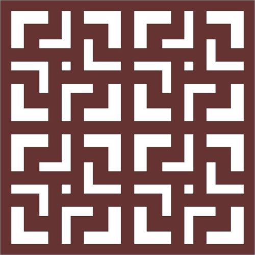 طرح اتاق نقاشی برش لیزری جلی گلدار پانل - laser cut drawing room jali floral seamless panel - برای دستگاه CNC چوب و لیزر (سی ان سی)