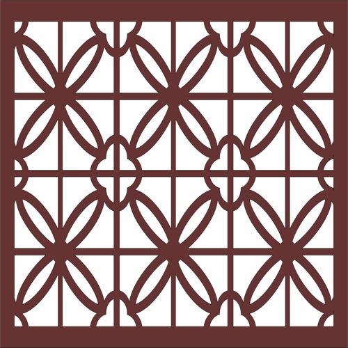 طرح برش لیزری اتاق نقاشی شبکه گل پانل درز - laser cut drawing room lattice floral seamless panel - برای دستگاه CNC چوب و لیزر (سی ان سی)