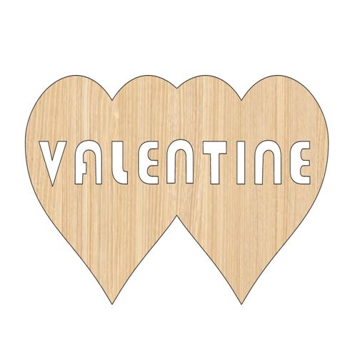 طرح برش لیزری دو قلب ولنتاین روز برچسب چوبی جاکلیدی - laser cut dual heart valentines day tag wooden keychain ve - برای دستگاه CNC چوب و لیزر (سی ان سی)