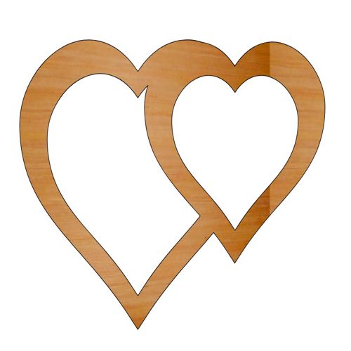 طرح برش لیزری دو قلب ولنتاین چوبی جاکلیدی - laser cut dual heart valentine wooden keychain ve - برای دستگاه CNC چوب و لیزر (سی ان سی)