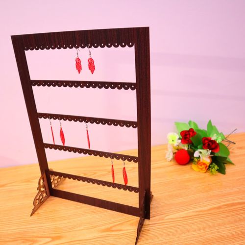 طرح گوشواره برش لیزری پایه mdf 3mm - laser cut earring stand mdf 3mm - برای دستگاه CNC چوب و لیزر (سی ان سی)
