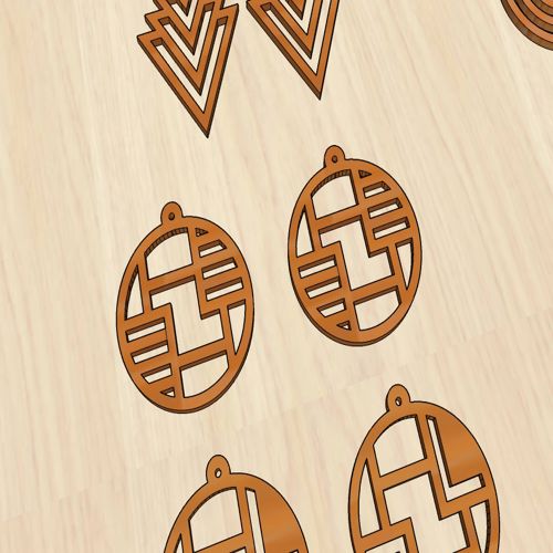 طرح قالب‌های گوشواره برش لیزری برای زنان، آویزهای جواهرات، - laser cut earrings templates for women jewelry pendants ve - برای دستگاه CNC چوب و لیزر (سی ان سی)