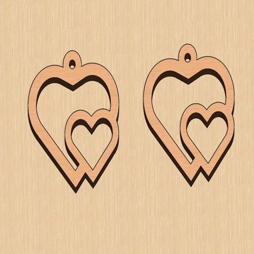 طرح گوشواره برش لیزری ولنتاین قلب جواهرات - laser cut earrings valentine heart jewelry ve - برای دستگاه CNC چوب و لیزر (سی ان سی)