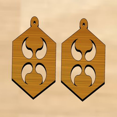 طرح گوشواره‌های برش لیزری چوب - laser cut earrings wood ve - برای دستگاه CNC چوب و لیزر (سی ان سی)