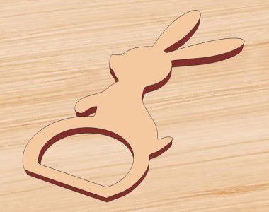 طرح برش لیزری خرگوش عید پاک جای دستمال سفره - laser cut easter bunny napkin holder ve - برای دستگاه CNC چوب و لیزر (سی ان سی)