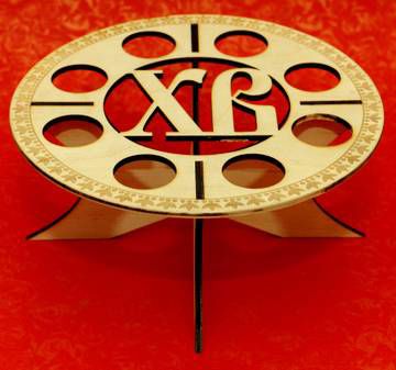 طرح نگهدارنده تخم مرغ عید پاک برش لیزری سه بعدی پازل - laser cut easter egg holder 3d puzzle ve - برای دستگاه CNC چوب و لیزر (سی ان سی)