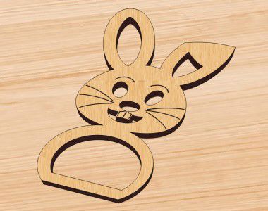 طرح برش لیزری عید پاک چوبی خرگوش جای دستمال سفره - laser cut easter wooden bunny napkin holder ve - برای دستگاه CNC چوب و لیزر (سی ان سی)
