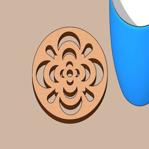 طرح برش لیزری ظریف زیرلیوانی طرح ماه - laser cut elegant coaster moon design ve - برای دستگاه CNC چوب و لیزر (سی ان سی)