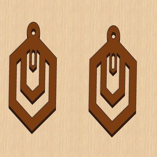 طرح گوشواره زیبا برش لیزری ولنتاین هدیه - laser cut elegant earrings valentine gift - برای دستگاه CNC چوب و لیزر (سی ان سی)
