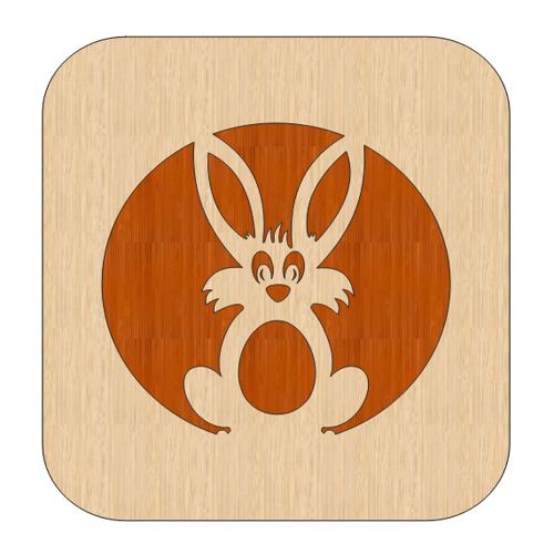 طرح مدل چوبی برش خورده عید عید زیبا با لیزر پوشش - laser cut elegant easter bunny wooden model ve - برای دستگاه CNC چوب و لیزر (سی ان سی)