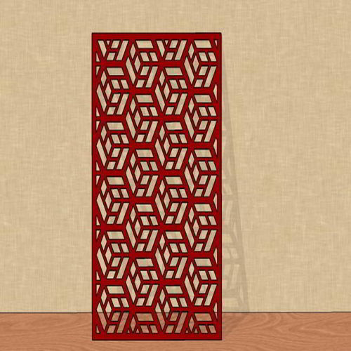 طرح برش لیزری زیبا طراحی گریل پارتیشن پارکینگ - laser cut elegant grill design partition - برای دستگاه CNC چوب و لیزر (سی ان سی)