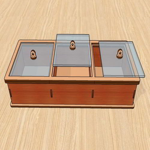 طرح جعبه هدیه جواهرات زیبا با برش لیزری و درب اکریلیک درب - laser cut elegant jewelry gift box with acrylic lid - برای دستگاه CNC چوب و لیزر (سی ان سی)