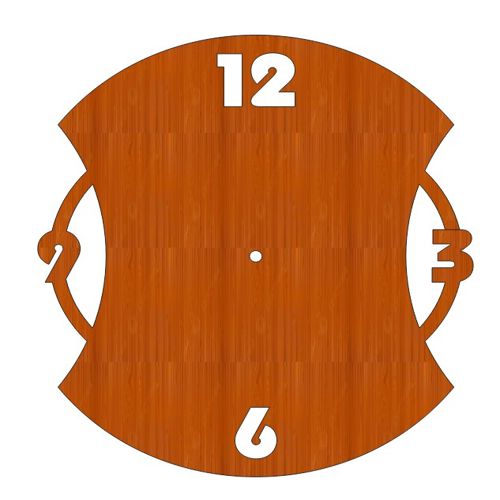 طرح ساعت دیواری برش خورده شده با لیزر چوب - laser cut elegant wall clock wooden ve - برای دستگاه CNC چوب و لیزر (سی ان سی)