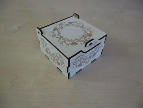 طرح جعبه کوچک با درب و قفل لیزری حکاکی شده - laser cut engraved small box with lid and lock ve - برای دستگاه CNC چوب و لیزر (سی ان سی)