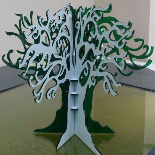 طرح برش لیزری درخت افسانه جواهرات پایه - laser cut fairy tale tree jewelry stand ve - برای دستگاه CNC چوب و لیزر (سی ان سی)